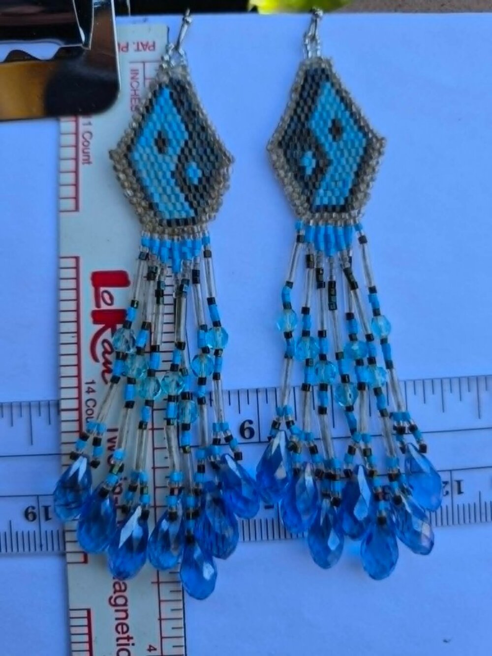 beaded earrings with fringe